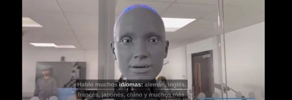 Ameca, un robot  humanoide capaz de hablar varios idiomas