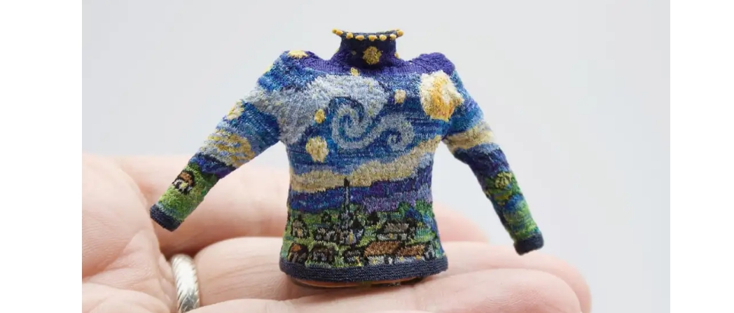 Jerséis en miniatura ponen a prueba los límites del tejido tradicional
